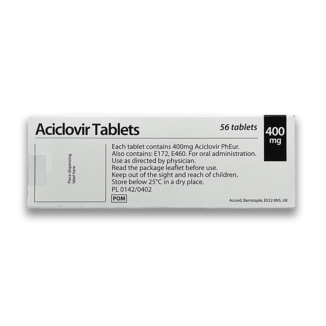 Aciclovir 400mg tablets.