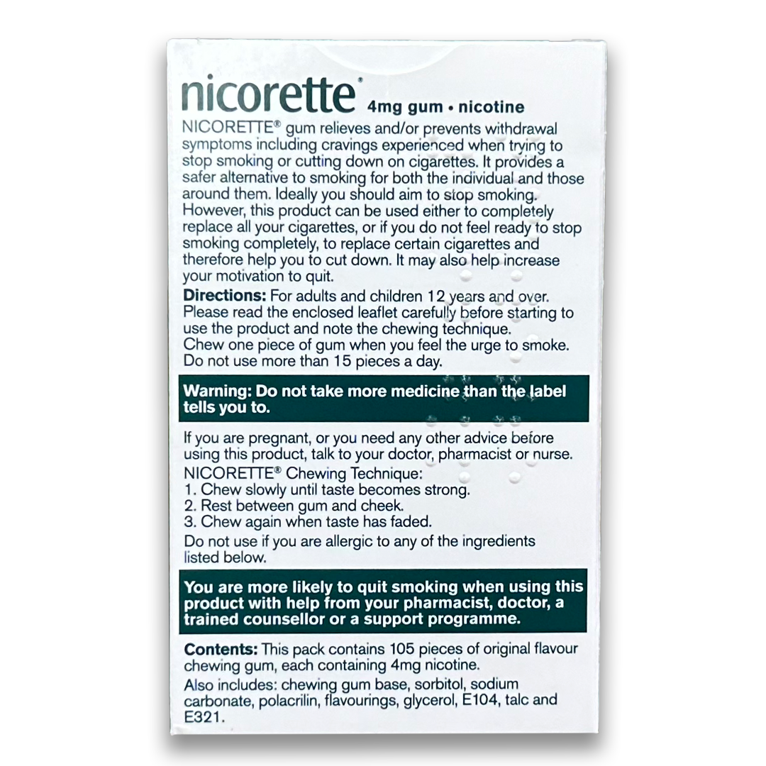 Gomme Nicorette (Nicotine)