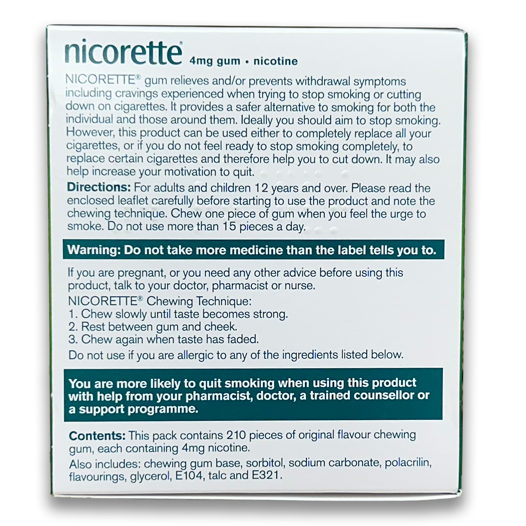 Gomme Nicorette (Nicotine)