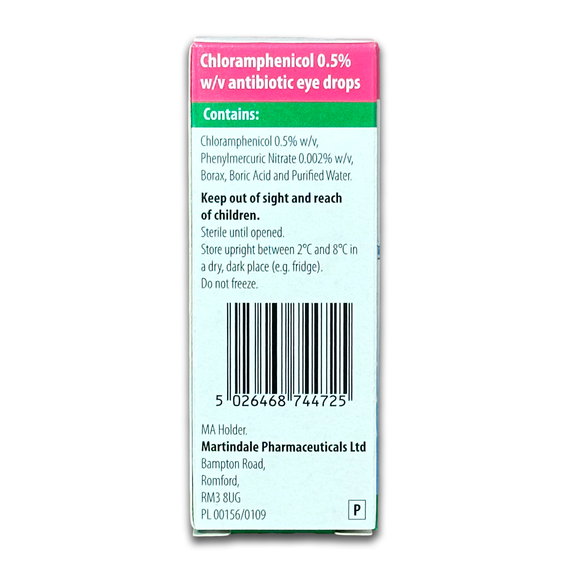 Chloramphenicol 0.5% Eye Drops