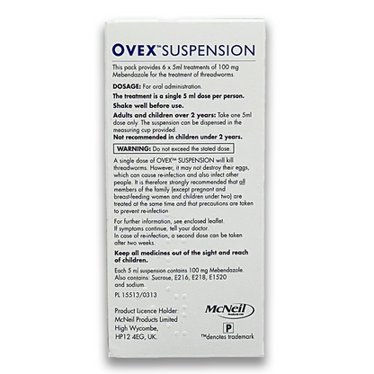 Ovex Suspension 30ml Family Pack